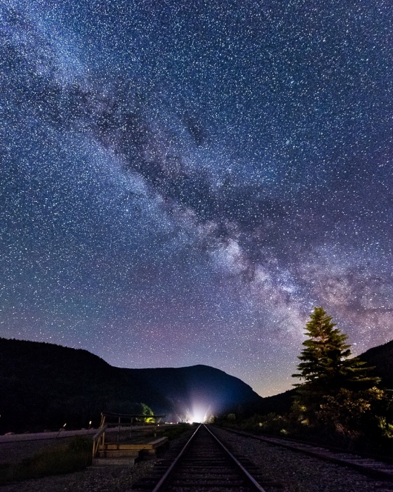Starry night in Crawford Notch