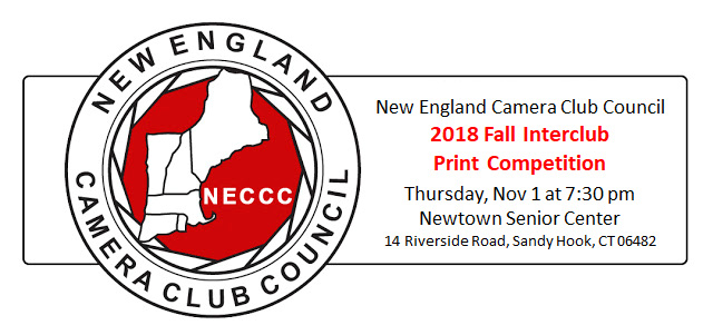 NECCC Fall Interclub Print Competition hosted by Flagpole Photographers @ Newtown Senior Center